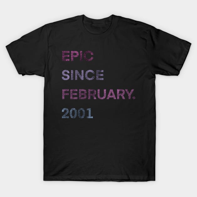 epic since february 2001 20th Gift Birthday 20 Years Old T-Shirt by BazaBerry